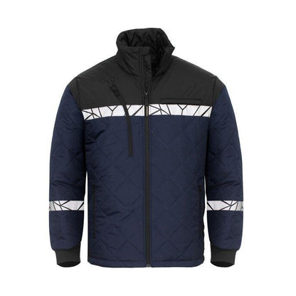 Navy-Black - Front - Projob Mens Progression 7404 Jacket