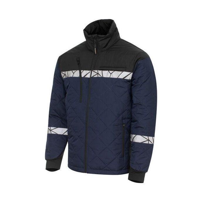 Navy-Black - Side - Projob Mens Progression 7404 Jacket