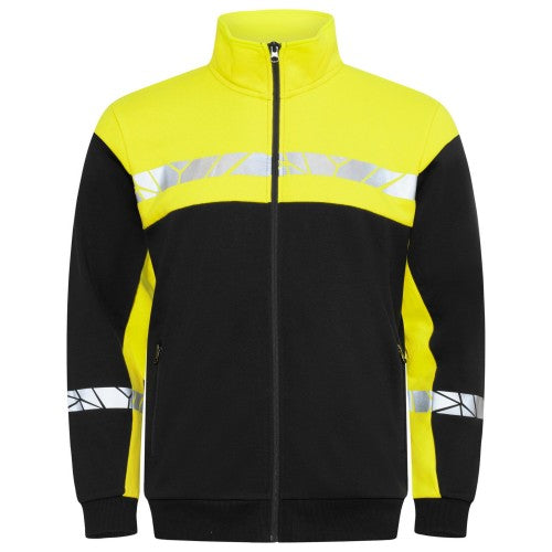 Front - Projob Mens Progression 7003 Full Zip Sweatshirt