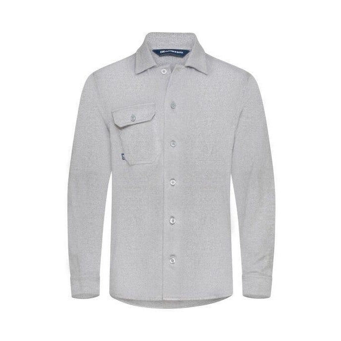 Grey Melange - Back - Cutter & Buck Mens Advantage Leisure Shirt