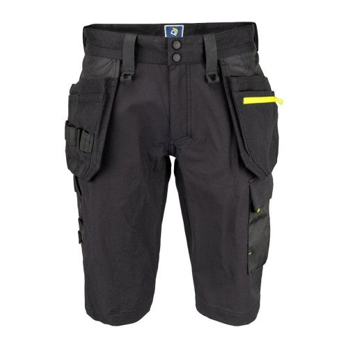 Front - Projob Mens 5562 Stretch Holster Pocket Work Shorts