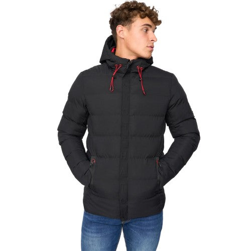 Front - Crosshatch Mens Kampleys Embossed Padded Jacket