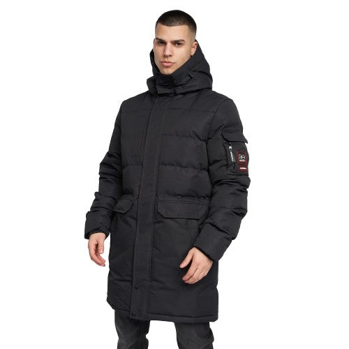 Front - Crosshatch Mens Milwaka Long Padded Jacket