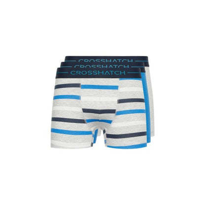 Front - Crosshatch Mens Warbler Boxer Shorts (Pack Of 3)