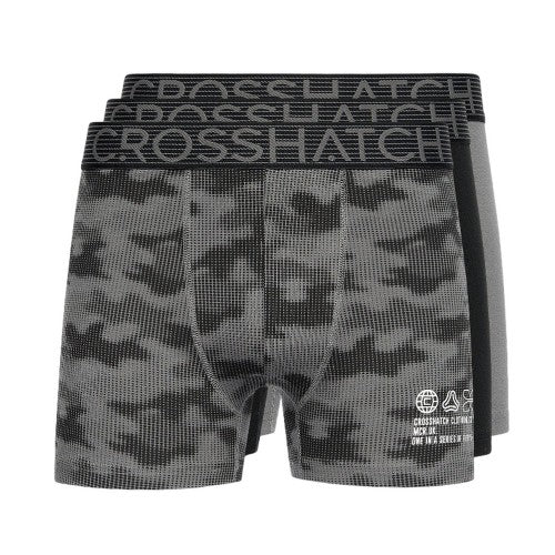 Front - Crosshatch Mens Guillemot Boxer Shorts (Pack Of 3)