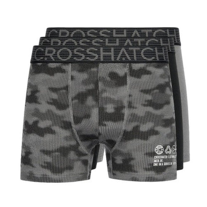 Front - Crosshatch Mens Guillemot Boxer Shorts (Pack Of 3)