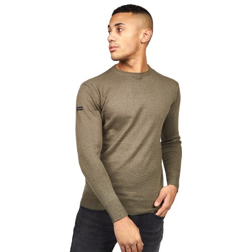 Crosshatch Mens Lempton Knitted Marl Jumper Discounts on great