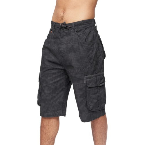 Front - Crosshatch Mens Hanwhere Camo Cargo Shorts