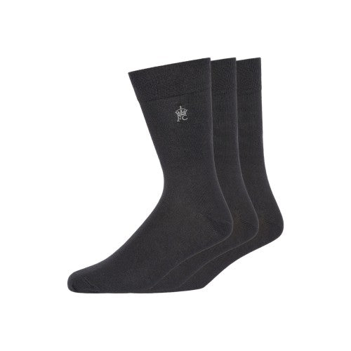 Front - French Connection Unisex Adult Logo Socks (Pack of 3)