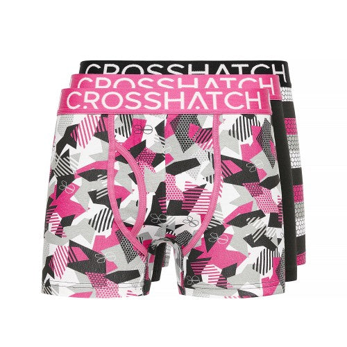 Front - Crosshatch Mens Crystaline Boxer Shorts (Pack of 3)