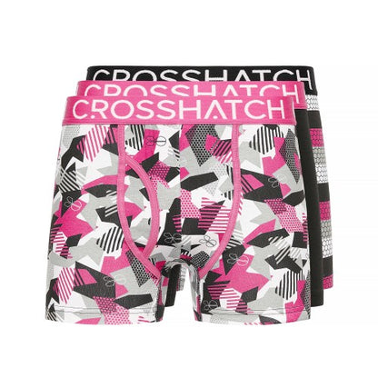 Front - Crosshatch Mens Crystaline Boxer Shorts (Pack of 3)