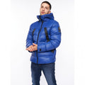 Olive - Front - Crosshatch Mens Craystore Hooded Puffer Jacket