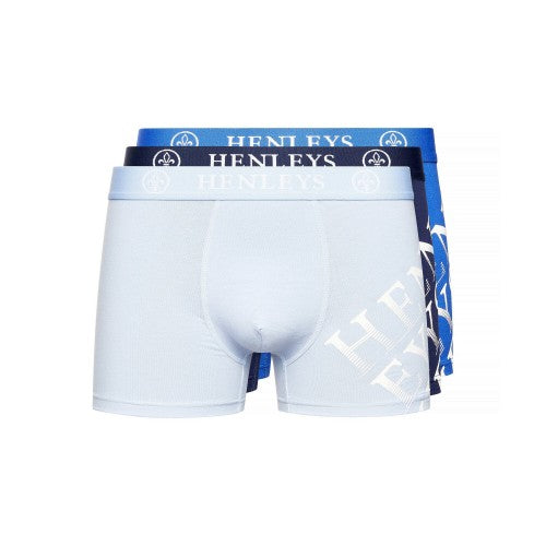 Front - Henleys Mens Tringles Boxer Shorts (Pack of 3)