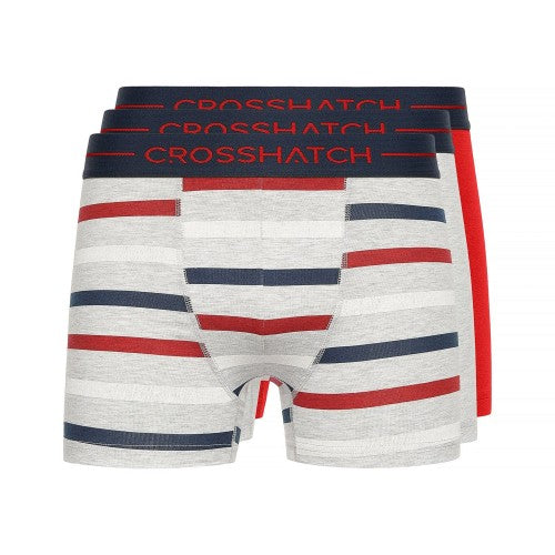 Front - Crosshatch Mens Warbler Boxer Shorts (Pack of 3)
