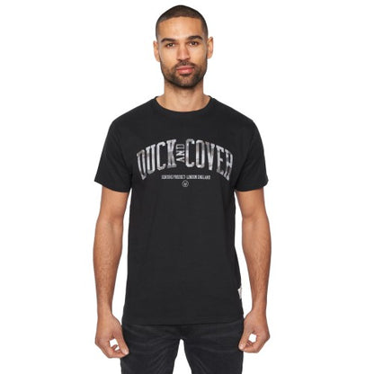 Front - Duck and Cover Mens Shaffer T-Shirt