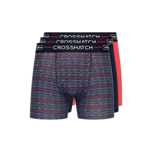 Front - Crosshatch Mens Locky Boxer Shorts (Pack of 3)