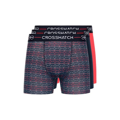 Front - Crosshatch Mens Locky Boxer Shorts (Pack of 3)