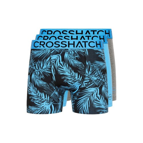 Front - Crosshatch Mens Grimsby Boxer Shorts (Pack of 3)