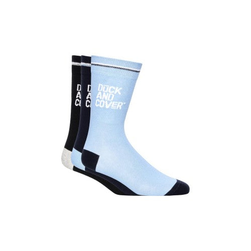 Front - Duck and Cover Mens Drenor Socks (Pack of 3)