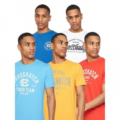 Front - Crosshatch Mens Weymouth T-Shirt (Pack of 5)