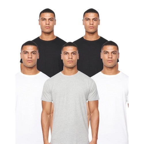 Front - Duck and Cover Mens Caplaz Plain T-Shirt (Pack of 5)