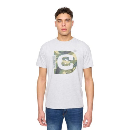 White - Front - Duck and Cover Mens Deecee T-Shirt