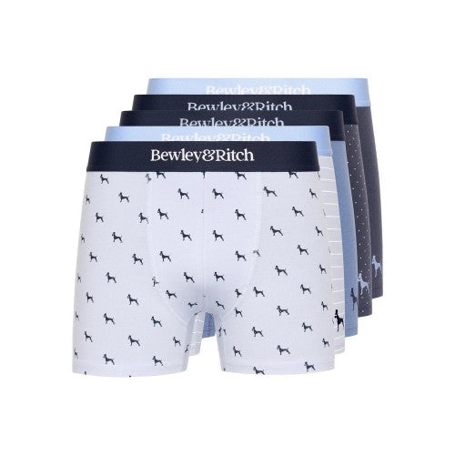 Front - Bewley & Ritch Mens Mirador Boxer Shorts (Pack of 5)