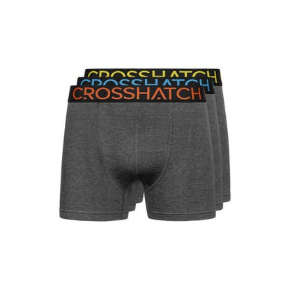 Front - Crosshatch Mens Chasma Marl Boxer Shorts (Pack of 3)