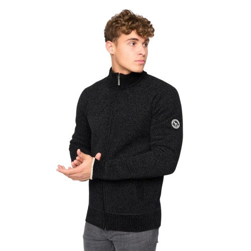 Front - Bewley & Ritch Mens Gladstone Knitted Funnel Neck Sweatshirt