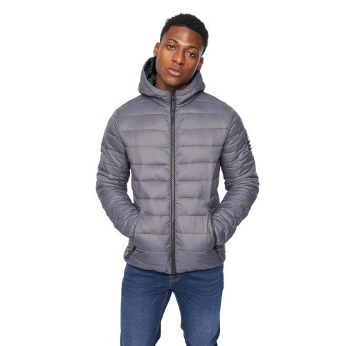 Black - Front - Crosshatch Mens Gattering Jacket