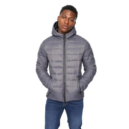 Black - Front - Crosshatch Mens Gattering Jacket