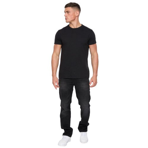 Front - Smith & Jones Mens Nezzy Straight Leg Jeans