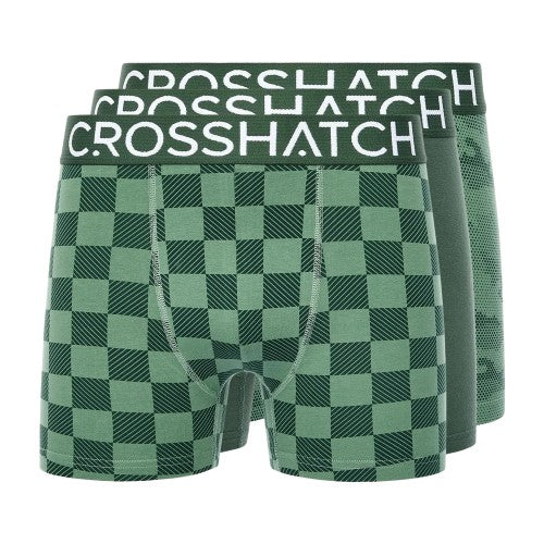 Front - Crosshatch Mens Bresler Boxer Shorts (Pack of 3)