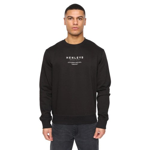 Front - Henleys Mens Henstack Crew Neck Sweatshirt