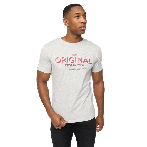 Front - Crosshatch Mens Offaxis T-Shirt