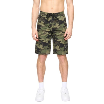 Front - Crosshatch Mens Camtort Camo Shorts