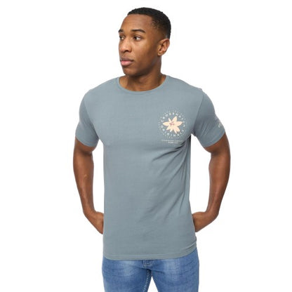 Front - Crosshatch Mens Flowers T-Shirt
