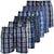 Front - Kandor Mens Daxhe Assorted Designs Woven Boxer Shorts (Pack of 6)