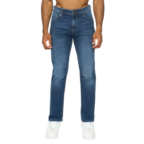 Front - Duck and Cover Mens Janstar Straight Leg Jeans