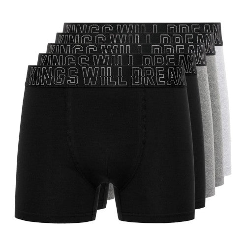 Front - Kings Will Dream Mens Kingsport Boxer Shorts (Pack of 5)