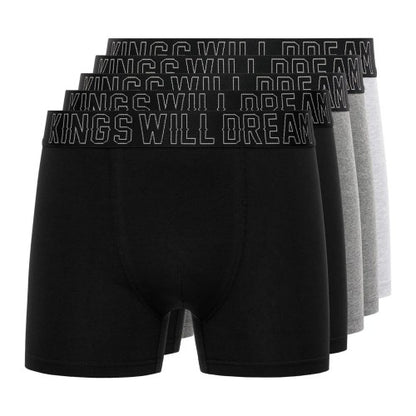 Front - Kings Will Dream Mens Kingsport Boxer Shorts (Pack of 5)