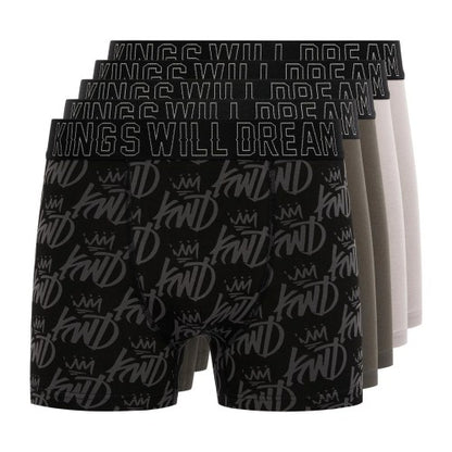 Front - Kings Will Dream Mens Kingsported Boxer Shorts (Pack of 5)