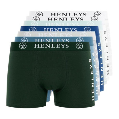 Front - Henleys Mens Mactyme Boxer Shorts (Pack of 7)