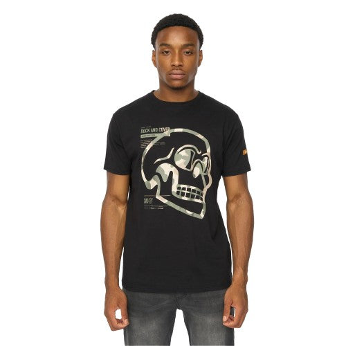 Front - Duck and Cover Mens Skullmatic T-Shirt