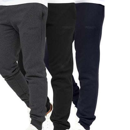 Front - Crosshatch Mens Mayview Jogging Bottoms (Pack of 3)