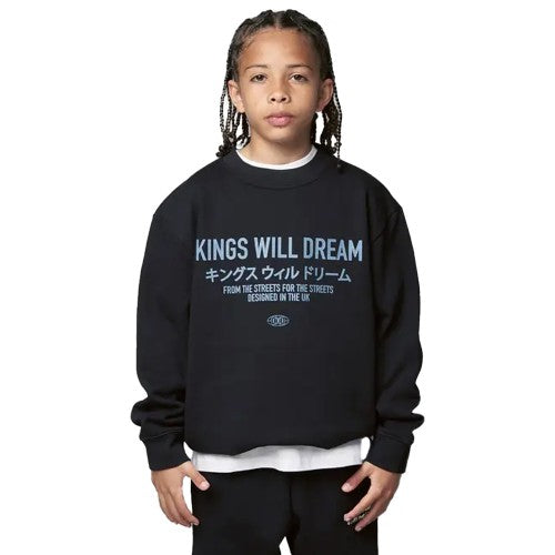 Front - Kings Will Dream Boys Studio Stacked Crew Neck Sweatshirt