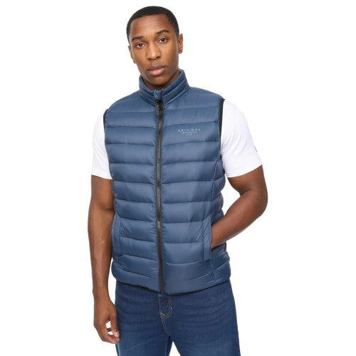 Front - Crosshatch Mens Gattering MVE Quilted Gilet