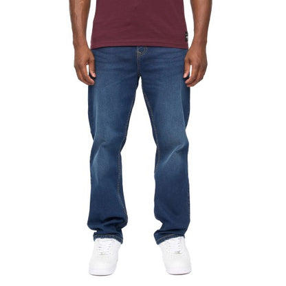 Front - Crosshatch Mens Detendu Relaxed Fit Jeans