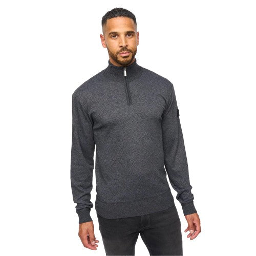 Front - Bewley & Ritch Mens Delloway Funnel Neck Jumper