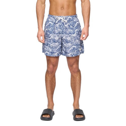 Front - Henleys Mens Wave Polyester Regular Summer Swim Shorts